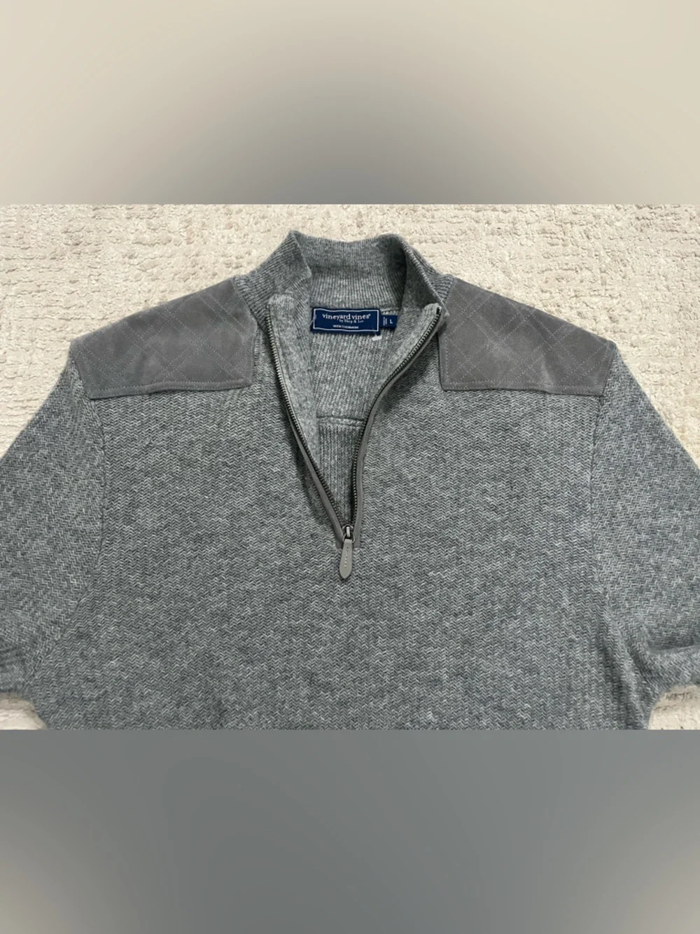 Vineyard Vines Wool Cashmere 1/4 Zip Sweater